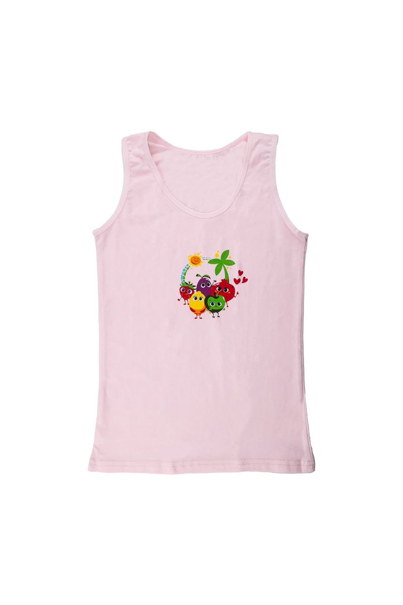 GIRLS1 FRUITS VEST SLIP PACK POWDER