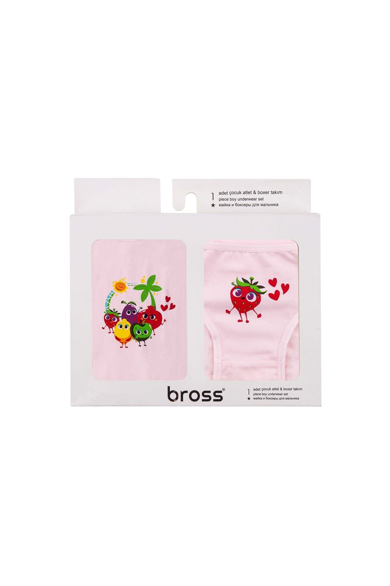 GIRLS1 FRUITS VEST SLIP PACK POWDER