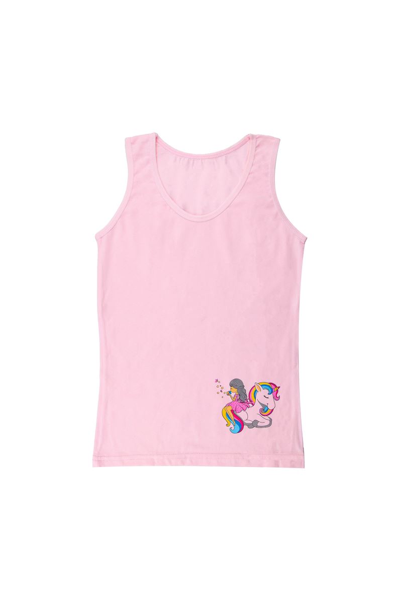 GIRLS' UNICORN VEST SLIP PACK POWDER