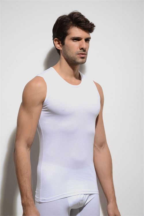 Men Lycra Crew-Neck Vest 6