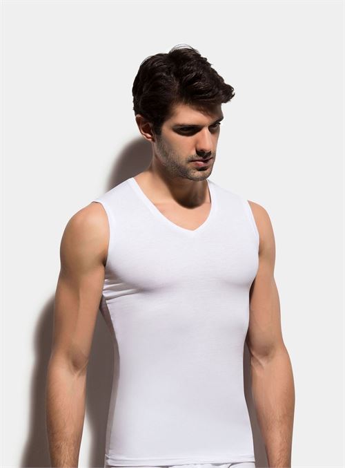 Men Lycra V-Neck Vest 6