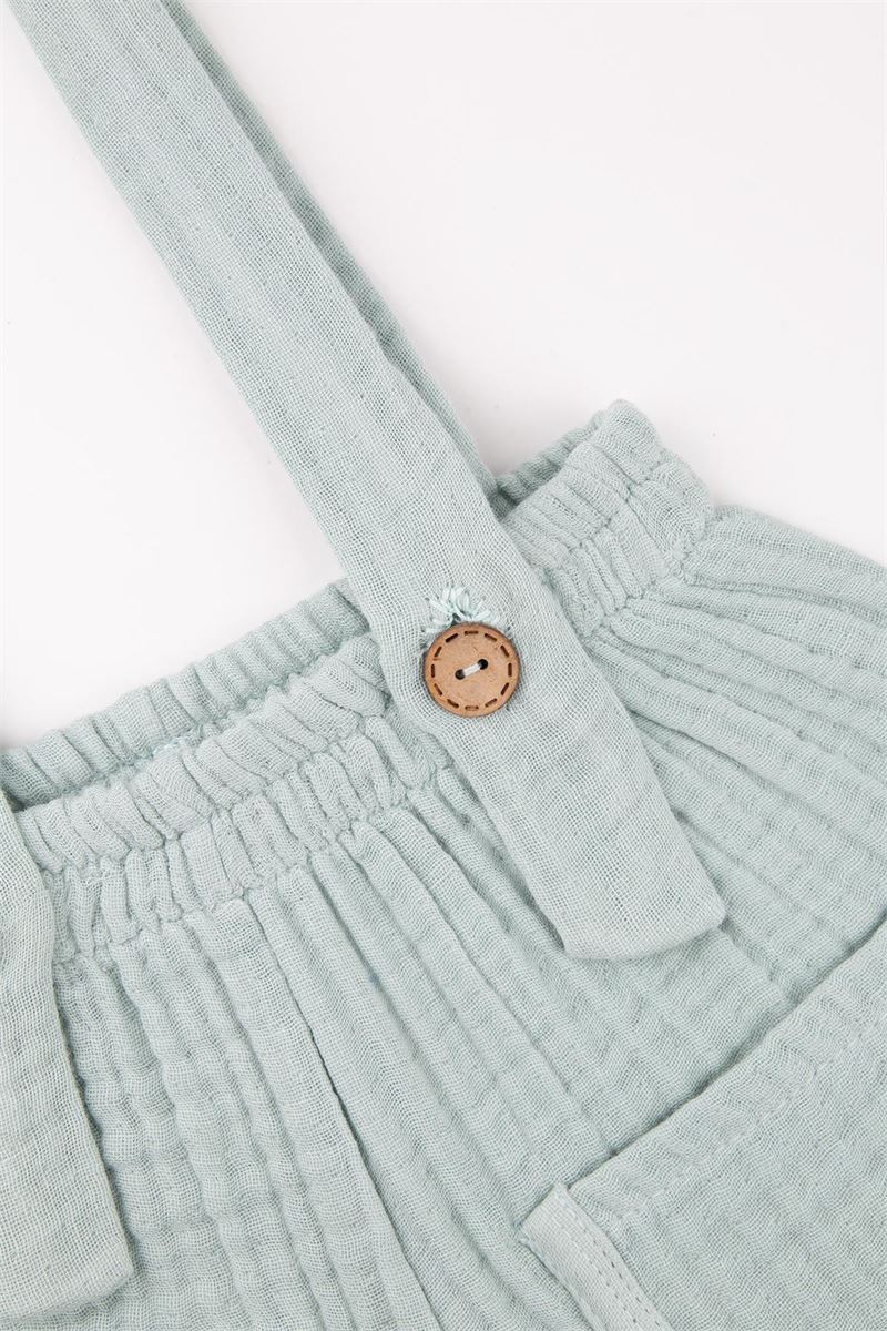 BONDILOLLY 100% COTTON BABY MUSLIN SALOPETTE 