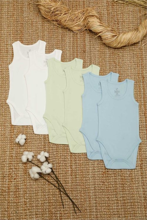 Organic Sleeveless Babies  Body With Snap Crotch 6