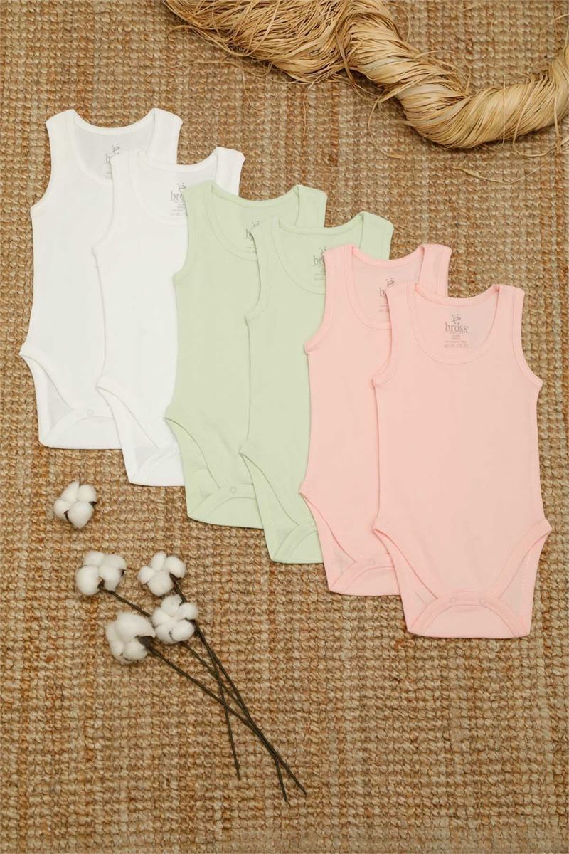 BROSS ORGANIC SLEEVELESS BABIES  BODY WITH SNAP CROTCH 