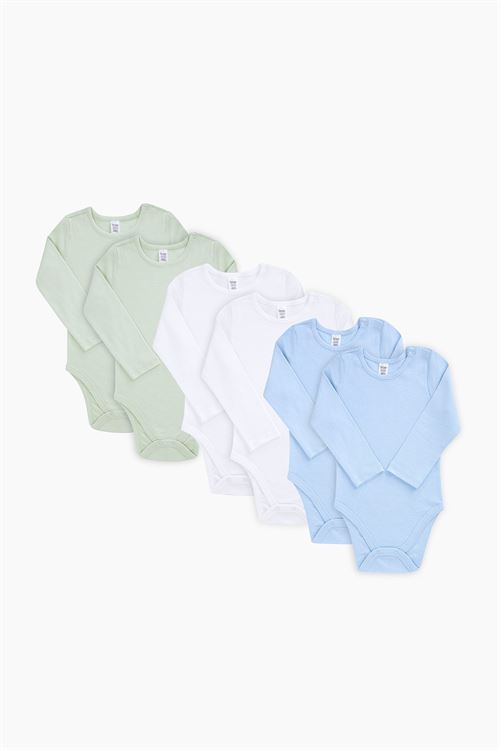 Organic Long Sleeve Babies  Body With Snap Crotch 6