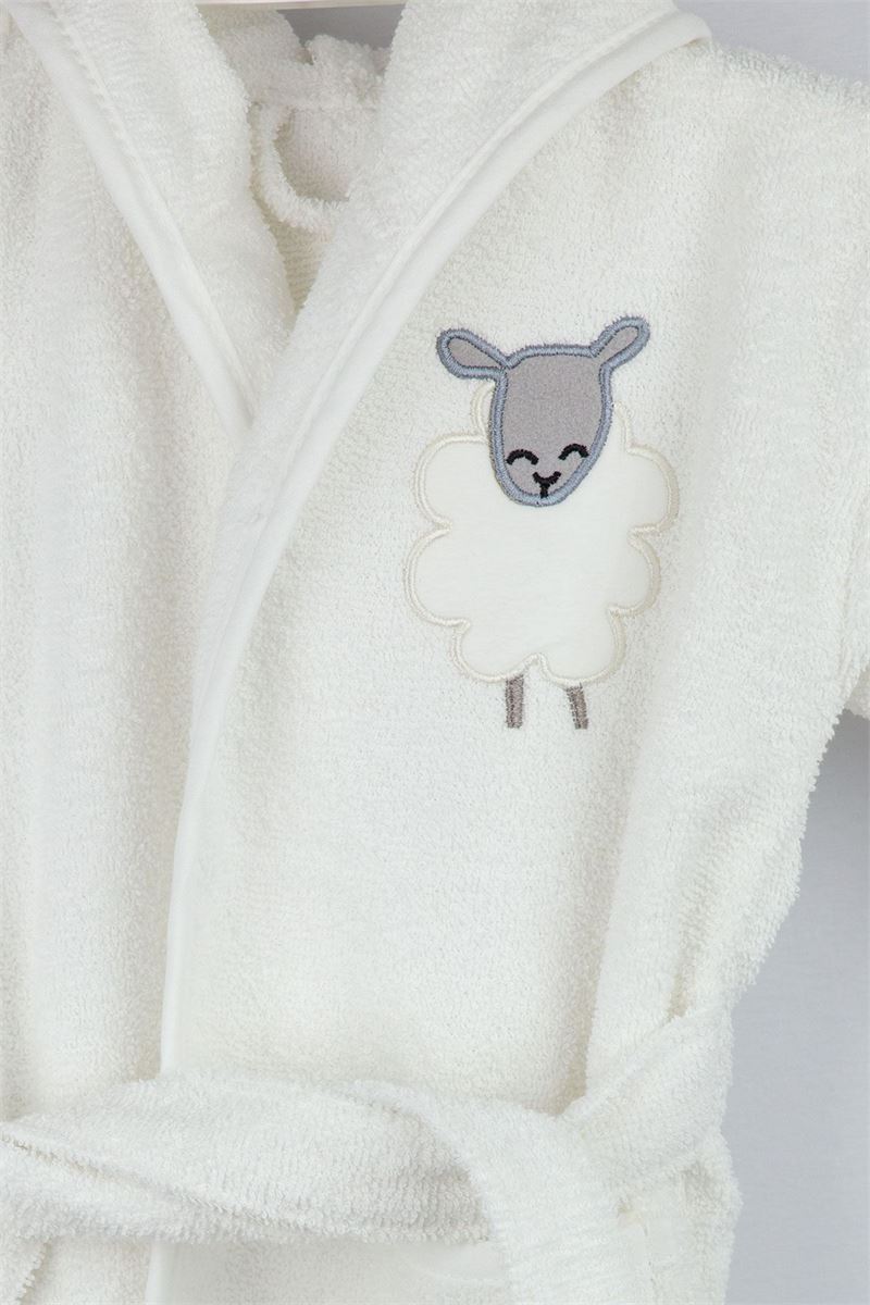 BROSS BROSS BABY BATHROBE GRAY MELANGE