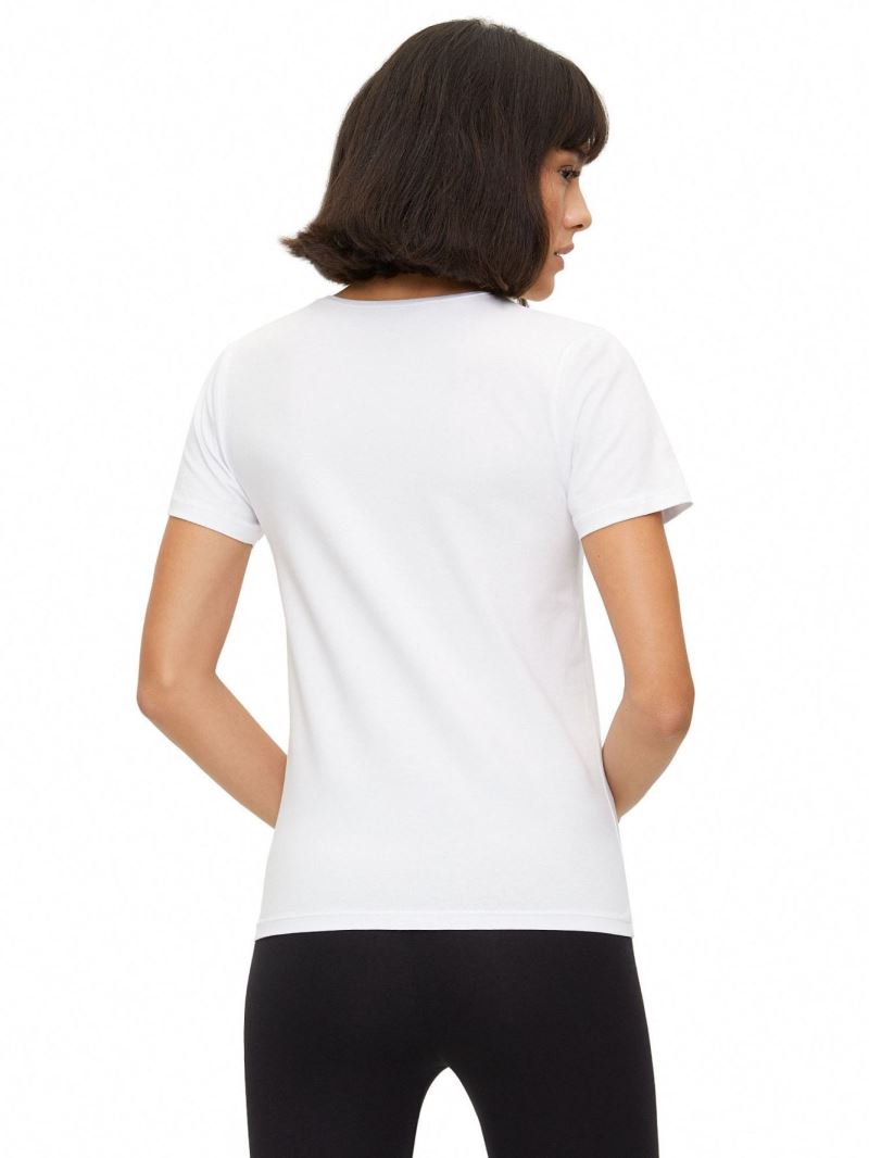 WOMEN LYCRA CREW-NECK T-SHIRT WHITE