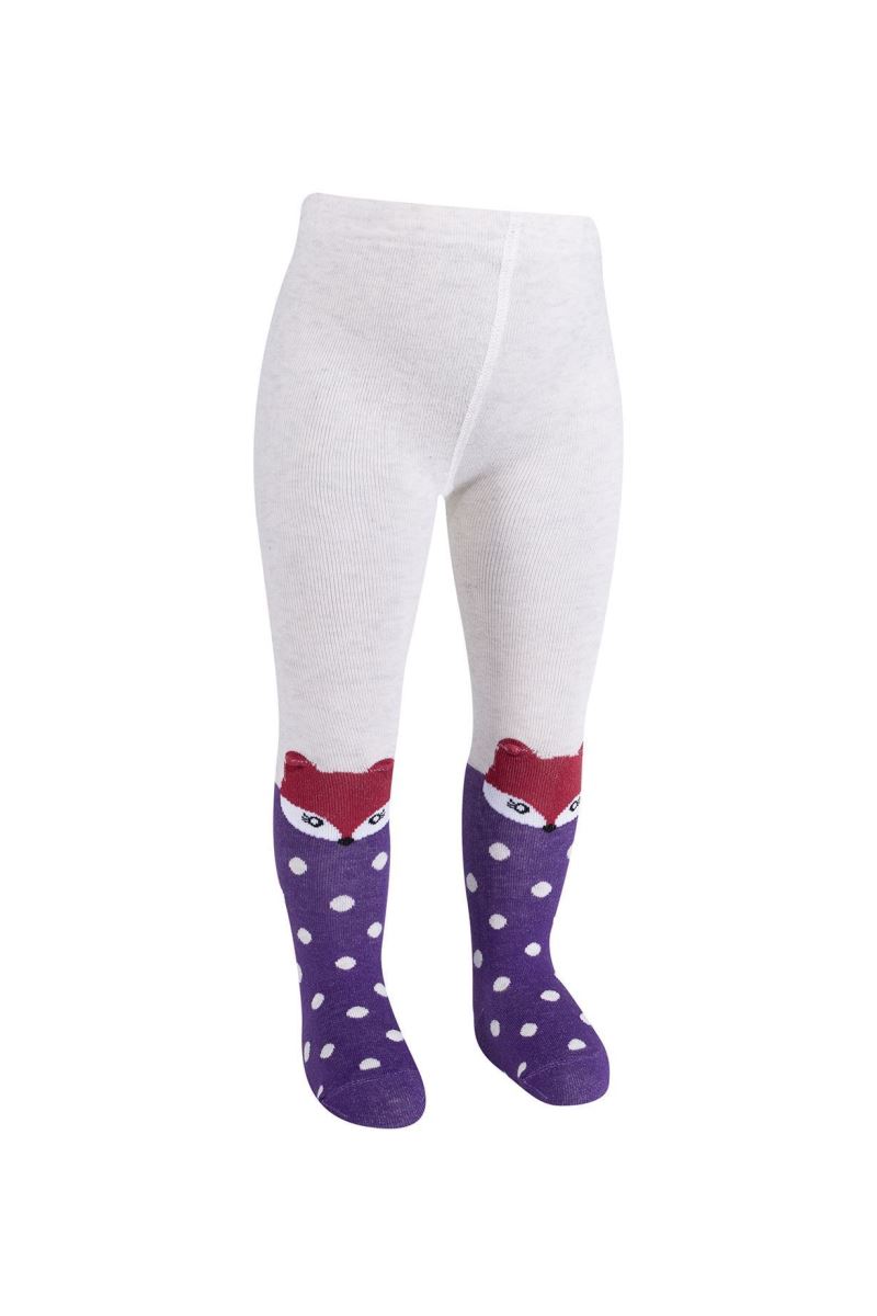 BROSS 3D FOX PATTERNED BABY GIRLS  TIGHTS ASORTY