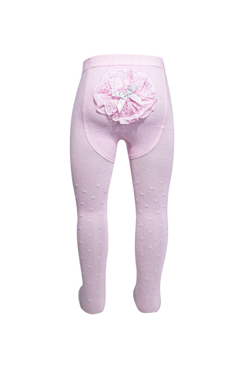 BROSS LACEY SILVERY BOTTOM BABY GIRLS  TIGHTS ASORTY