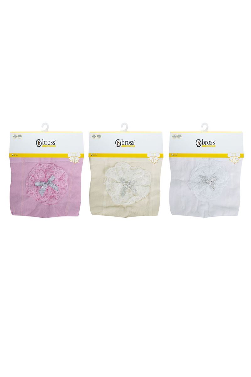 BROSS LACEY SILVERY BOTTOM BABY GIRLS  TIGHTS ASORTY