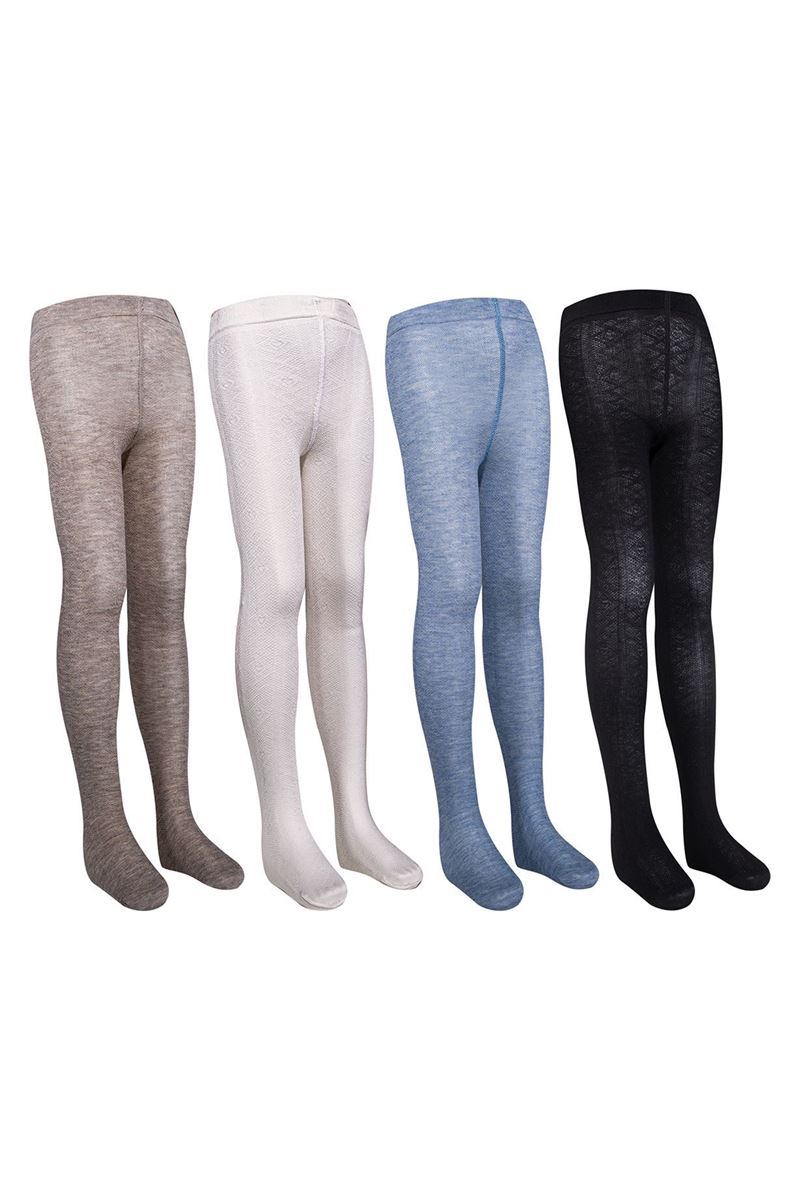 BROSS TRIANGLE PATTERNED THIN SUMMER GIRLS  TIGHTS ASORTY