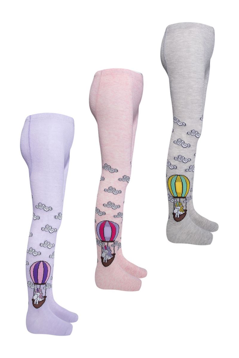 BROSS UNICORN DESENLİ KIZ ÇOCUK KÜLOTLU ÇORAP ASORTİ
