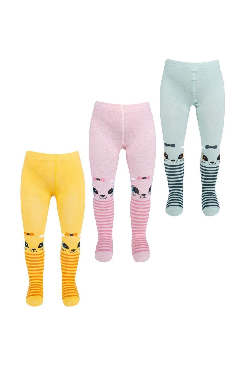 BROSS 3D CAT PATTERNED BABY GIRLS  SOCKS ASORTY