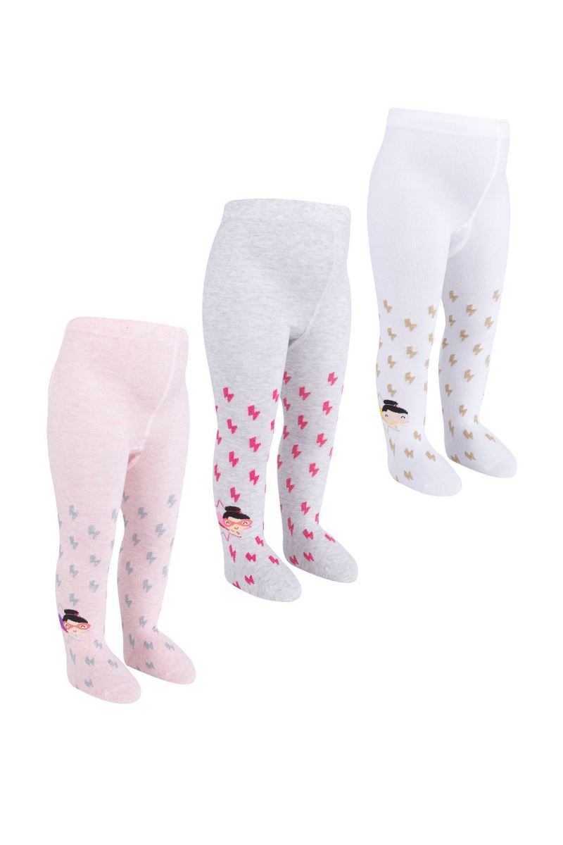 GIRL PATTERNED BABY GIRLS  SOCKS ASORTY