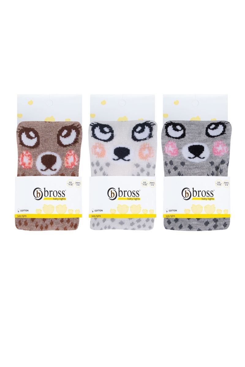 BROSS CAT PATTERNED BABY GIRLS  SOCKS ASORTY