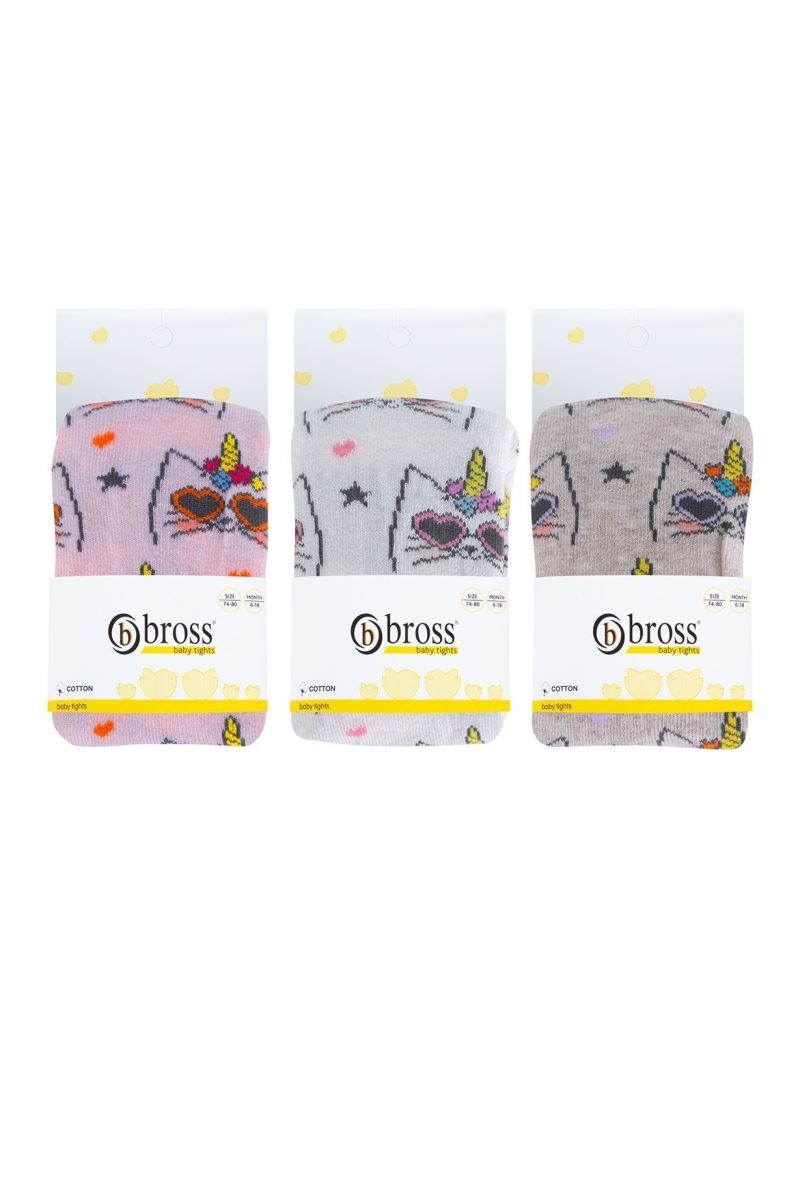 BROSS UNICORN PATTERNED BABY GIRLS  SOCKS ASORTY
