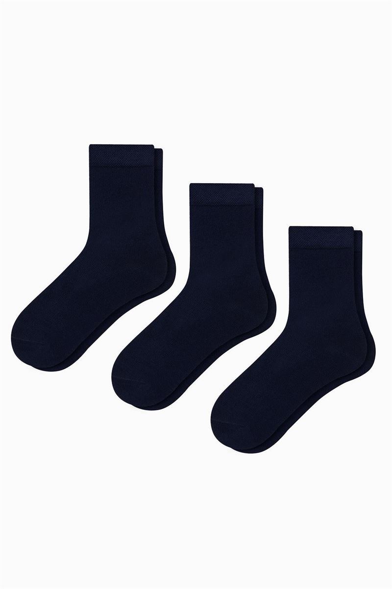 BROSS SIMPLE BAMBOO KIDS  SOCKS NAVY BLUE