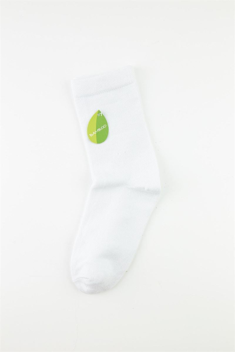 BROSS SIMPLE BAMBOO KIDS  SOCKS WHITE