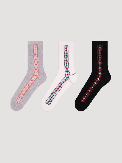 Tile Patterned Bamboo Women s Socks 12