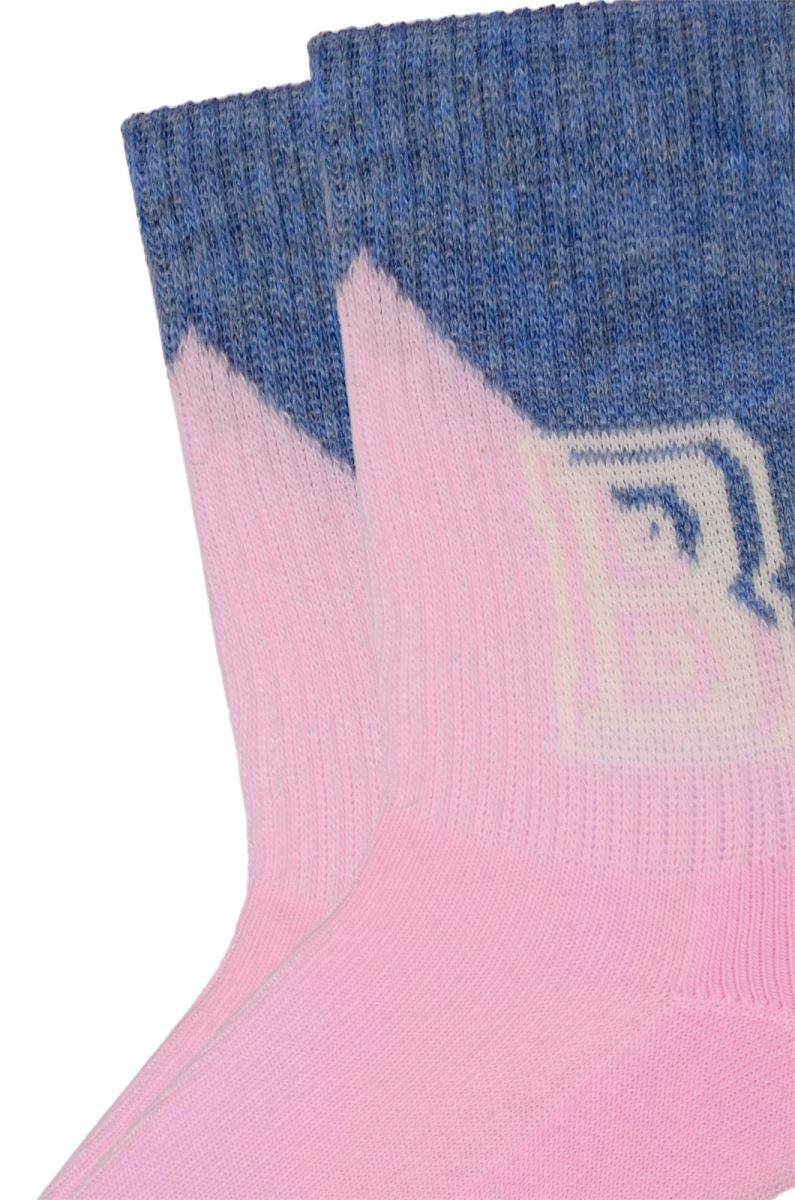 BROSS DIFFERENT LETTERS BASE-PRINTED TERRY GIRLS  SOCKS ASORTY