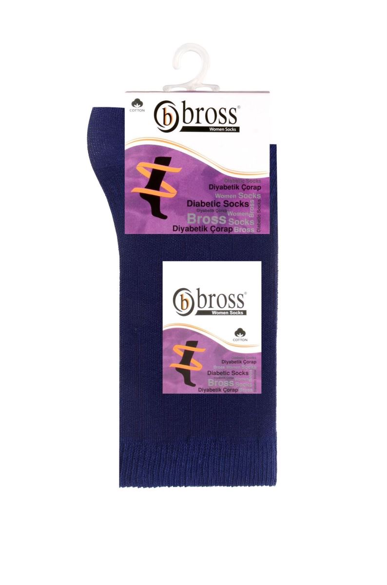 BROSS WOMAN DIABETIC SOCKS NAVY BLUE