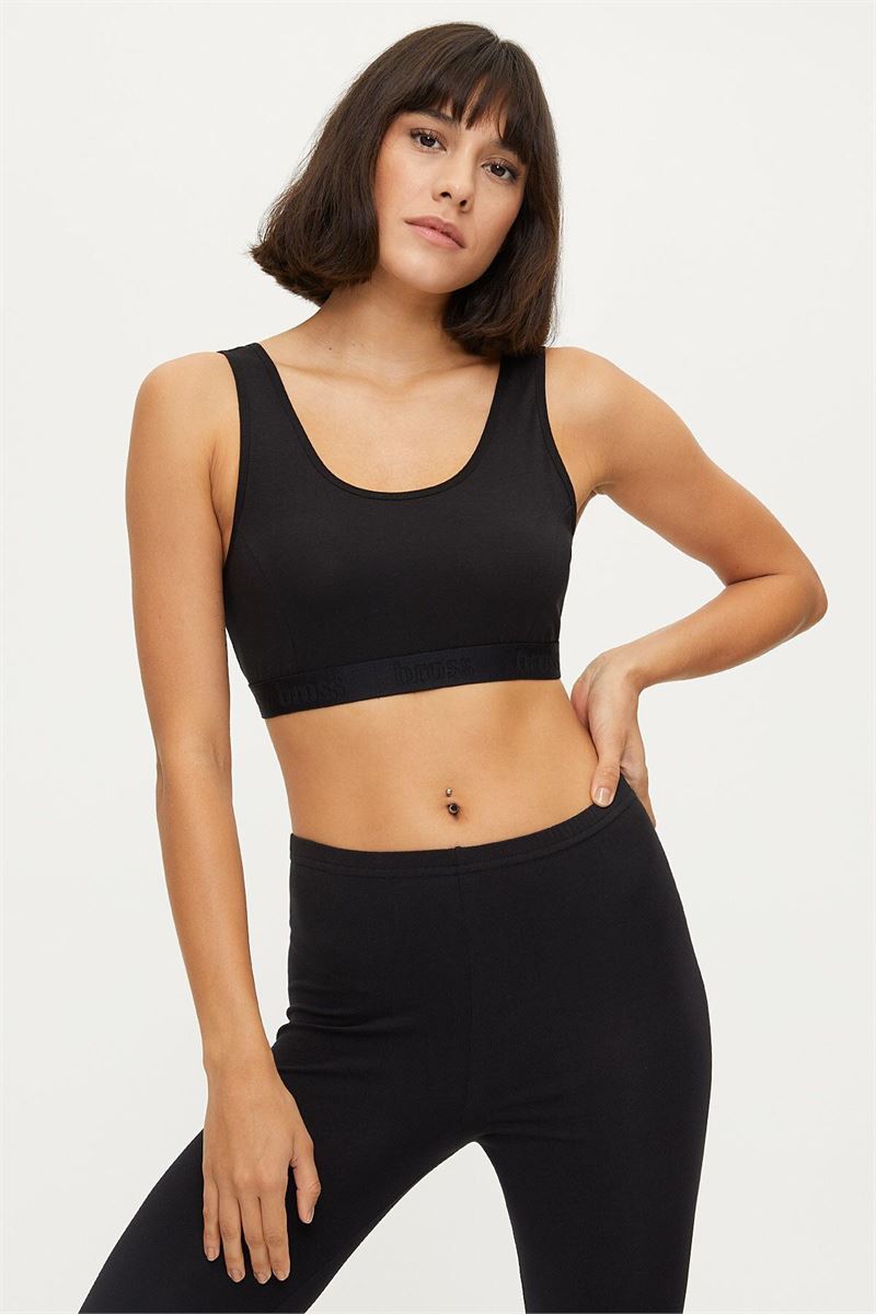 BROSS WOMEN LYCRA BUSTIER BLACK