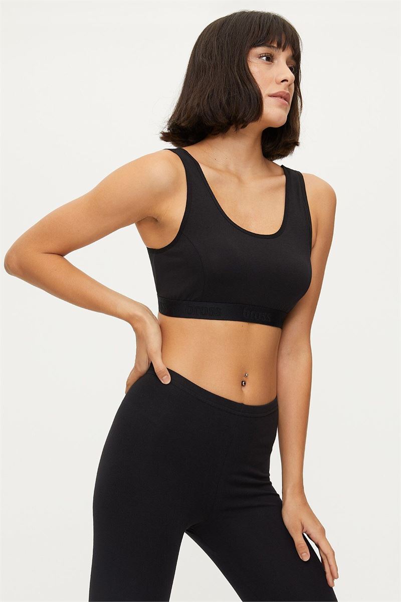BROSS WOMEN LYCRA BUSTIER BLACK