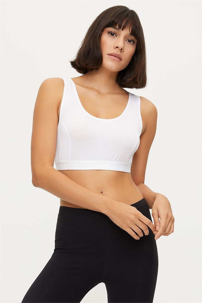 BROSS WOMEN LYCRA BUSTIER WHITE