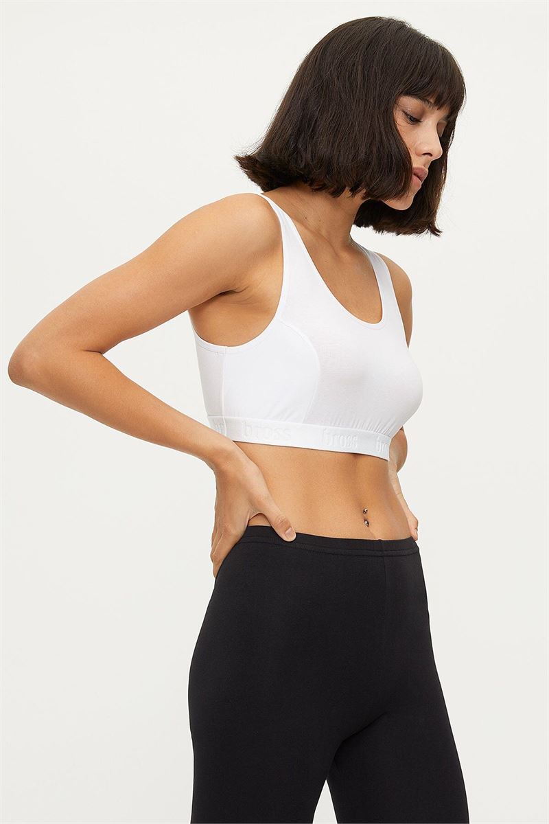 BROSS WOMEN LYCRA BUSTIER WHITE