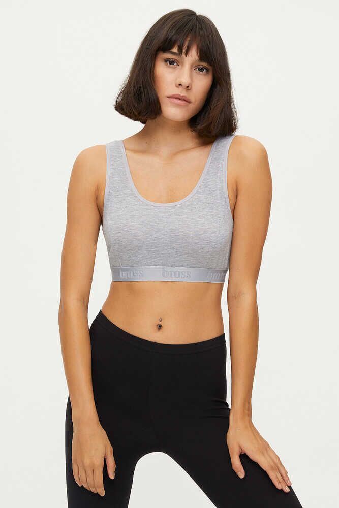 BROSS WOMEN LYCRA BUSTIER GRAY MELANGE