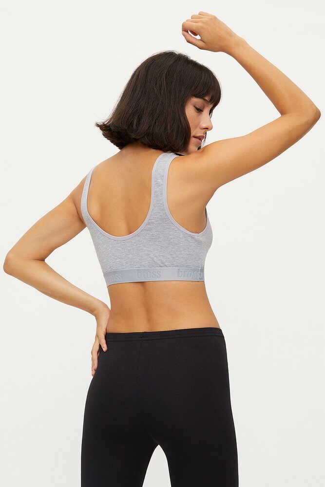 WOMEN LYCRA BUSTIER GRAY MELANGE