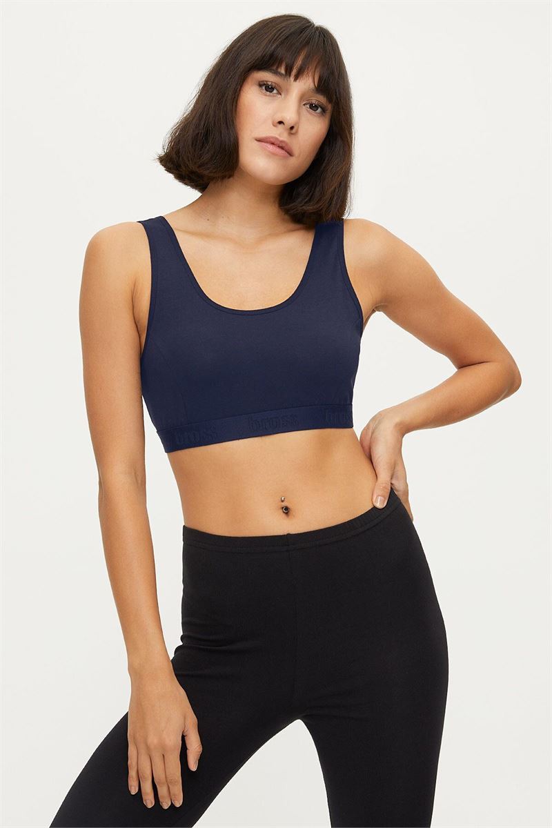 BROSS WOMEN LYCRA BUSTIER NAVY BLUE