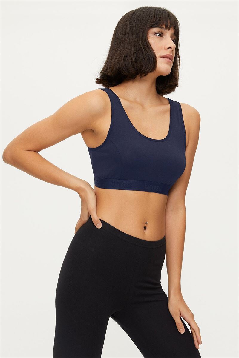 BROSS WOMEN LYCRA BUSTIER NAVY BLUE