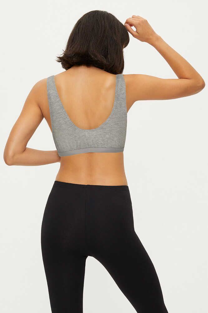 BROSS WOMEN LYCRA BUSTIER GRAY MELANGE