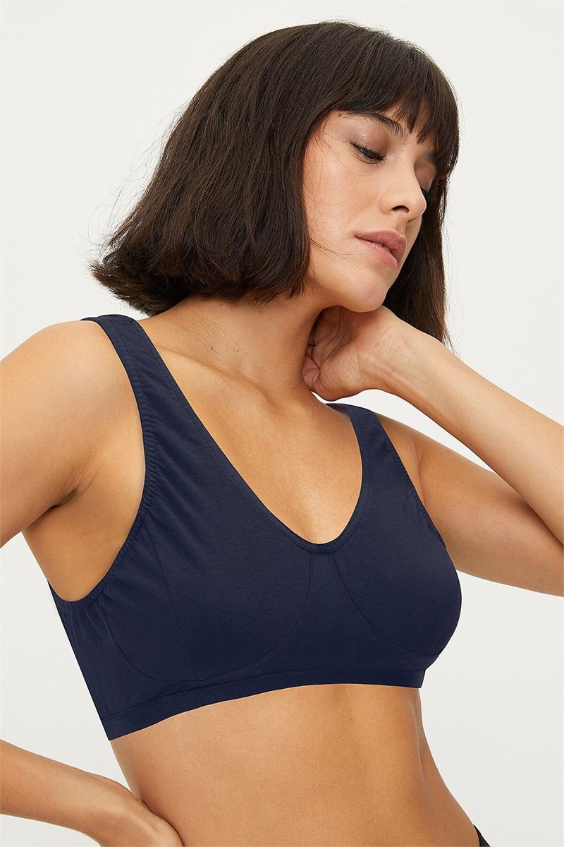 BROSS WOMEN LYCRA BUSTIER NAVY BLUE