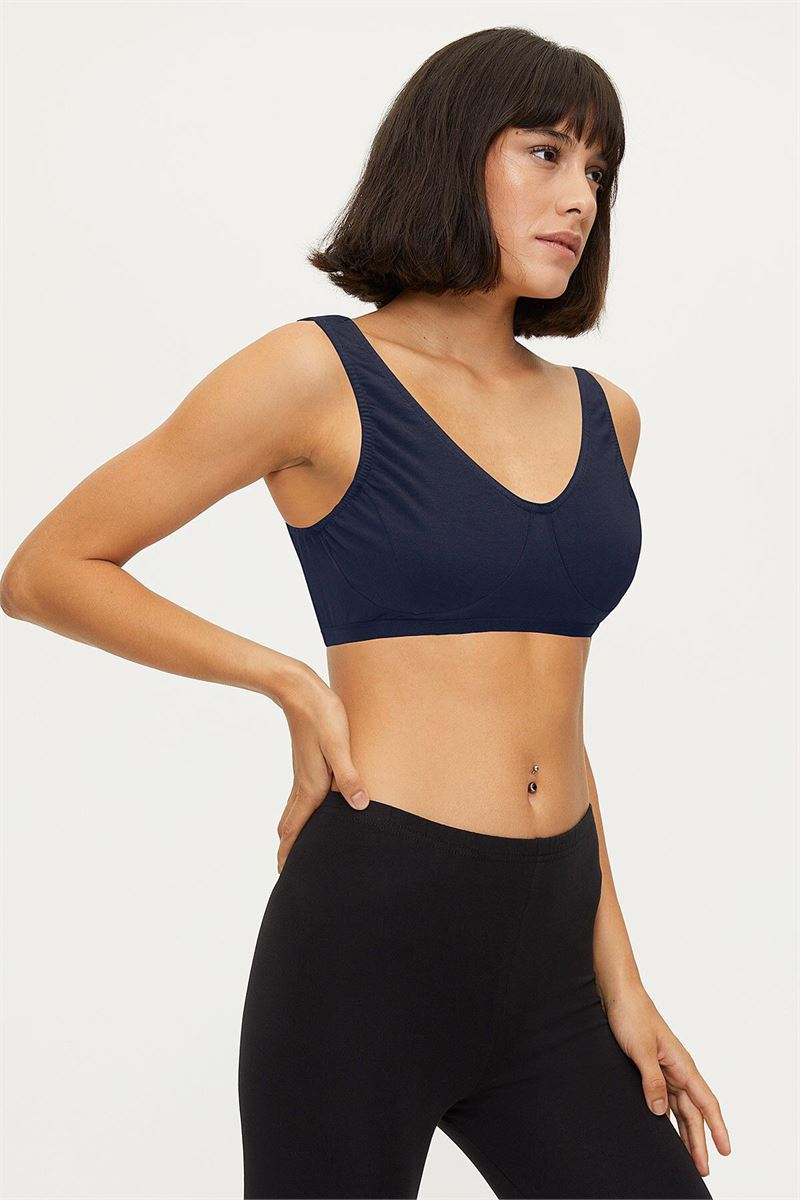 BROSS WOMEN LYCRA BUSTIER NAVY BLUE