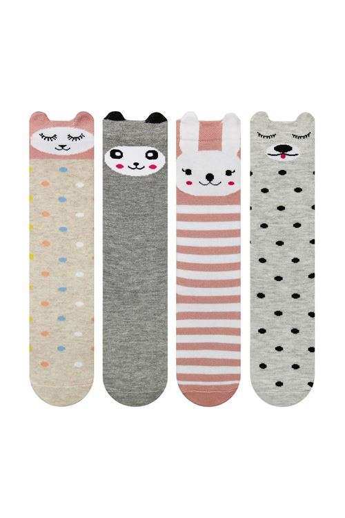 3D Animal Patterned Baby Girl S Knee-High Socks 12