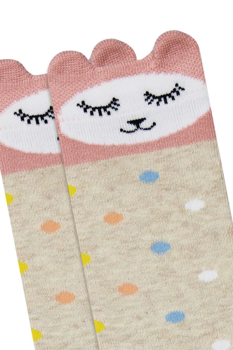 3D ANIMAL PATTERNED BABY GIRL S KNEE-HIGH SOCKS ASORTY