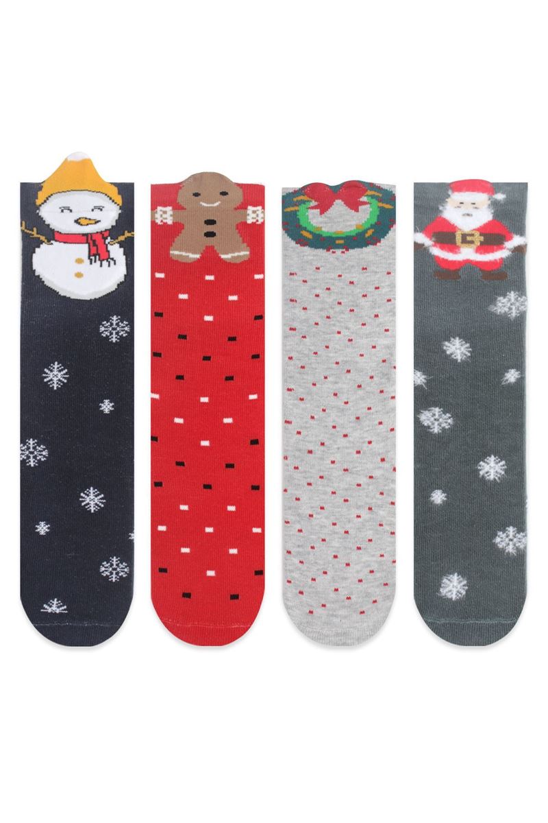 BROSS 3D NEW YEAR PATTERN BOYS TERRY KNEE HIGH SOCKS ASORTY