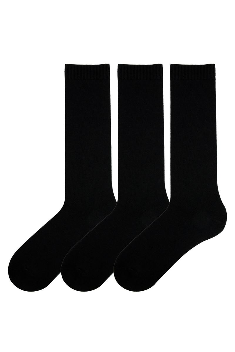 SIMPLE GIRLS  KNEE-HIGH SOCKS BLACK