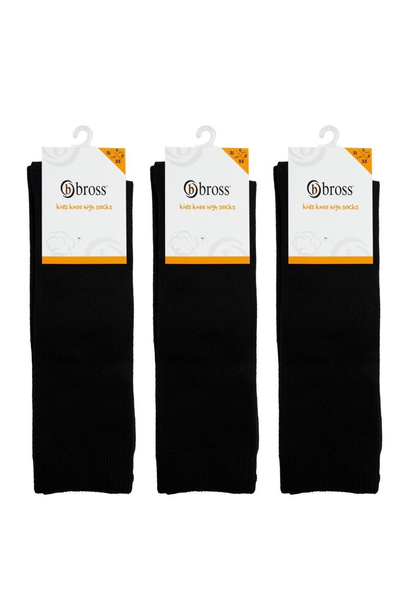 SIMPLE GIRLS  KNEE-HIGH SOCKS BLACK