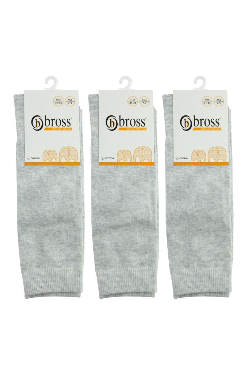 SIMPLE GIRLS  KNEE-HIGH SOCKS GREY