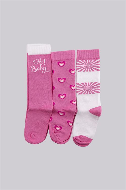 Girls' Pink Knee-High Socks 12