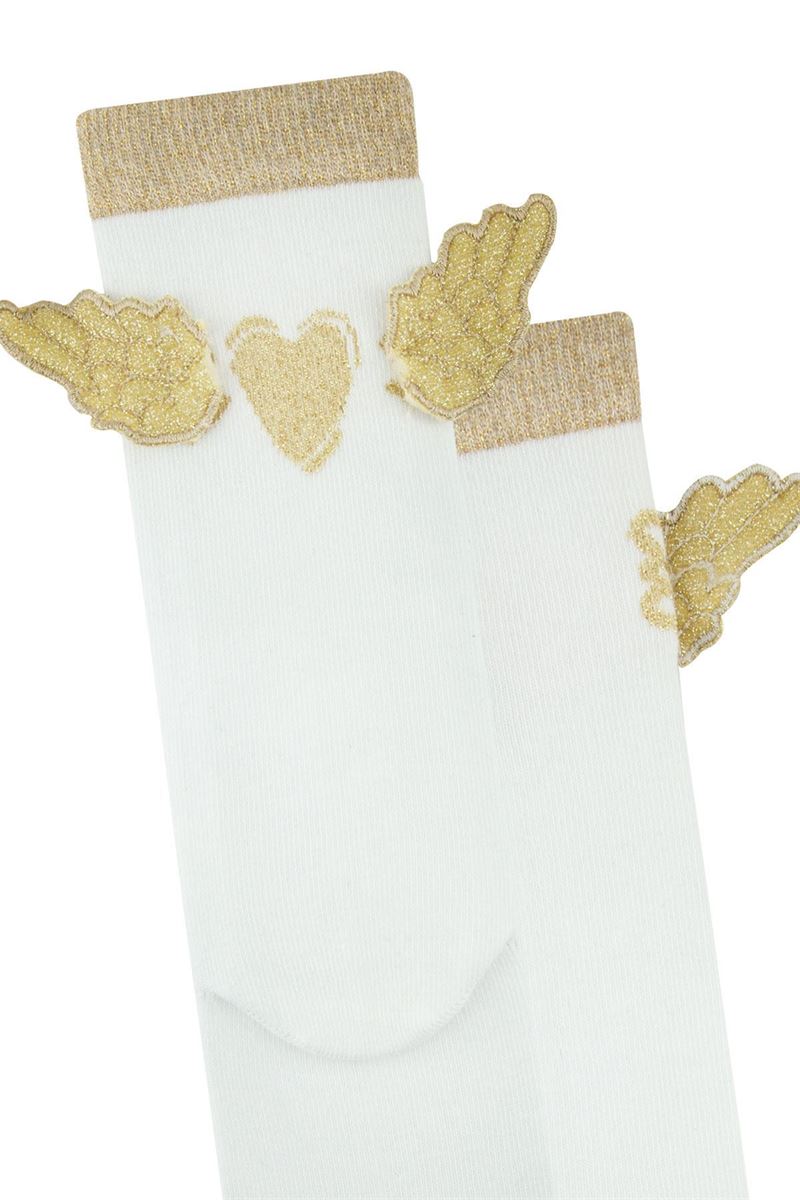 BROSS GIRL KNEE-HIGH SOCKS WING PATTERNED ASORTY