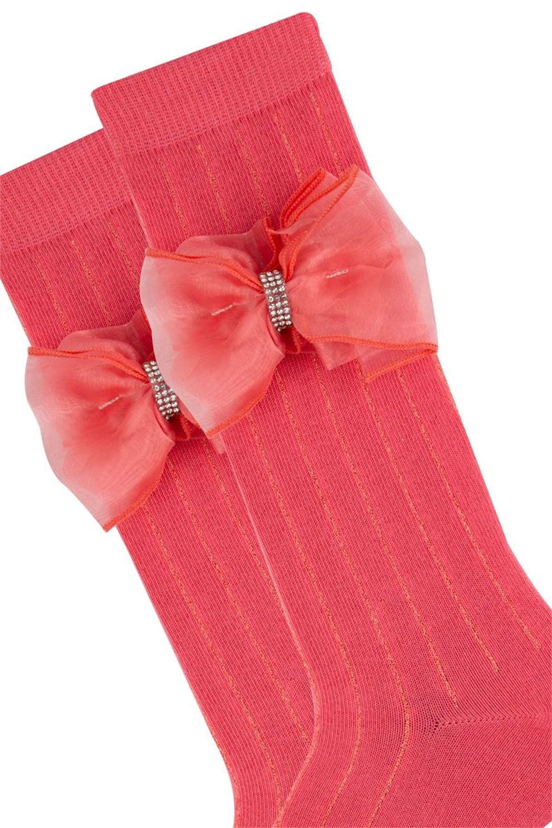 BROSS COLOR RIB GIRL KNEE HIGH SOCKS ASORTY