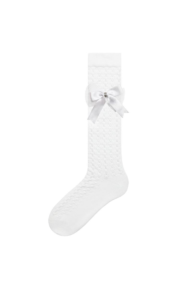 BROSS DOT BOW GIRLS KNEE HIGH SOCKS ASORTY
