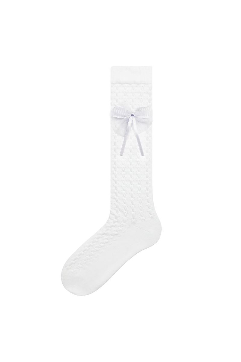 BROSS DOT BOW GIRLS KNEE HIGH SOCKS ASORTY