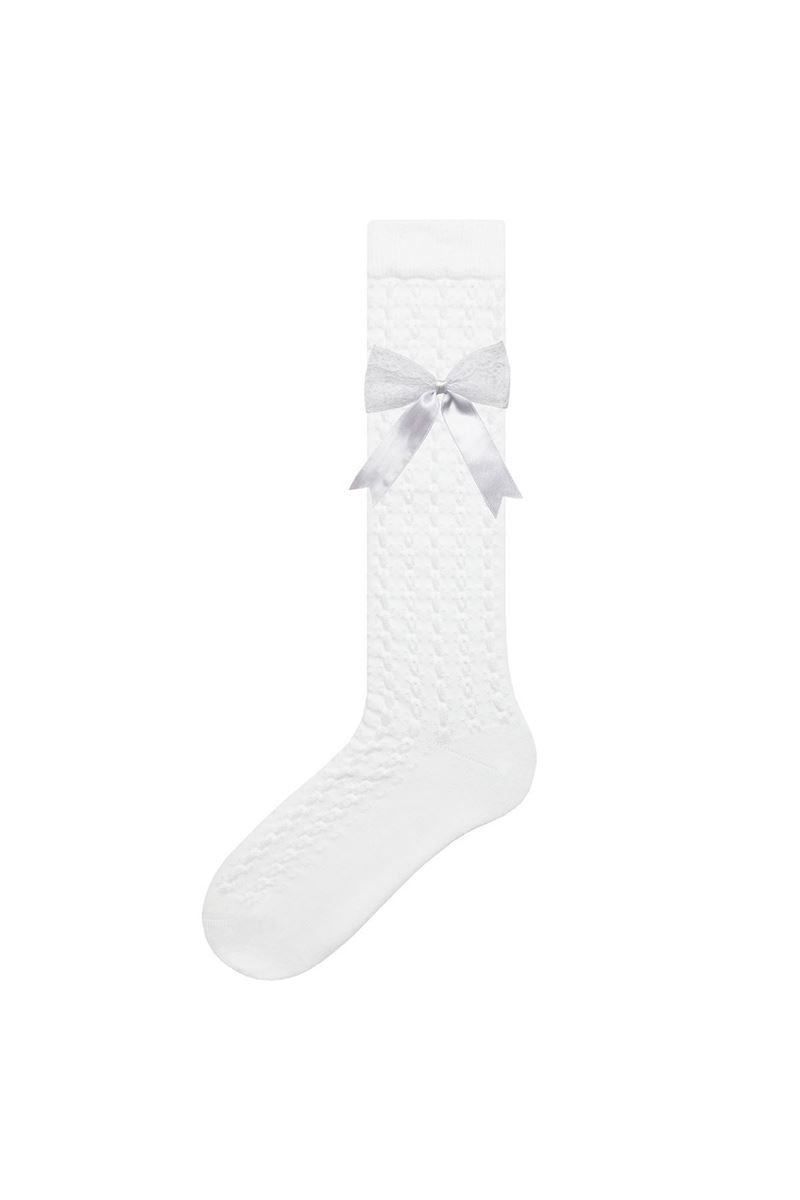 BROSS DOT BOW GIRLS KNEE HIGH SOCKS ASORTY