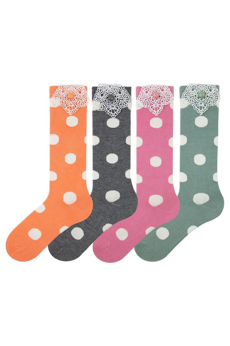 BROSS LACY&PEARL ACCESSORY GIRLS KNEE HIGH SOCKS ASORTY
