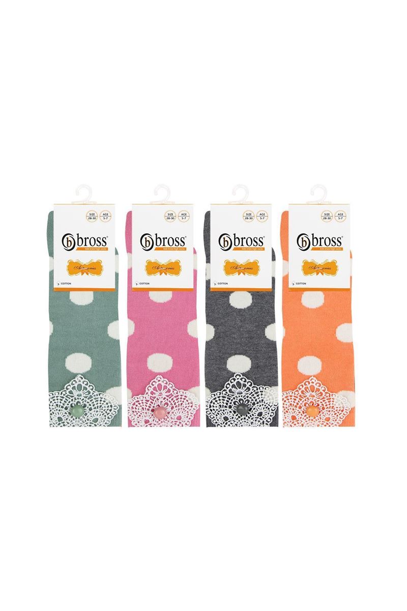 BROSS LACY&PEARL ACCESSORY GIRLS KNEE HIGH SOCKS ASORTY